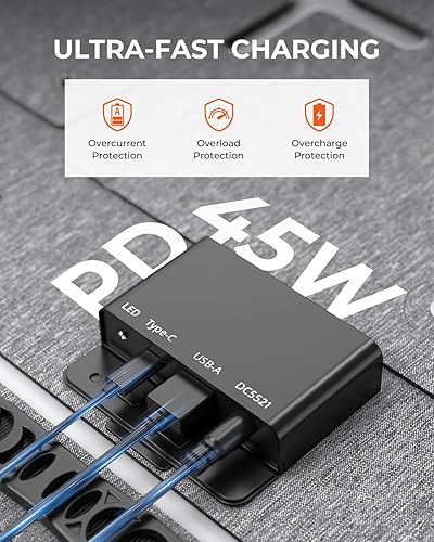 Miniatura 3 de BigBlue Panel solar compacto portátil de 60 W con PD 45 W USB-C, 20 W USB-A, puertos CC para centrales eléctricas, teléfonos celulares, bancos de