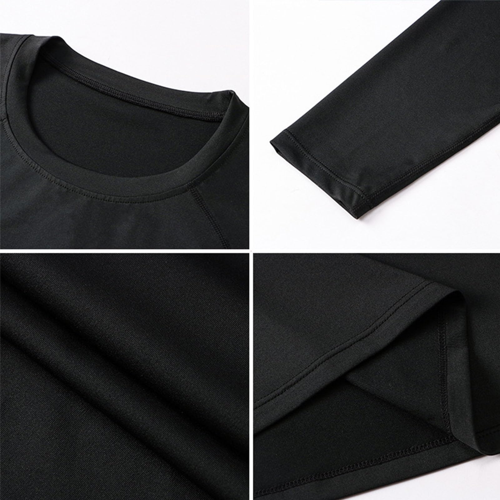 Camisas de Compresión para Hombre, Paquete de 3 Piezas, Entrenamiento de Secado Rápido para Gimnasio, Correr, Yoga con Camisetas de Manga Larga, Ajuste Ajustado (XXL)