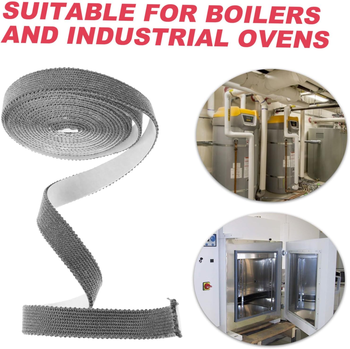 NUOBESTY Stove Door Gasket Rope Self Adhesive Seal for Enhanced Smoke and Dust Protection Multi Purpose Gasket for Grills and Ovens Strip for Optimal Sealing