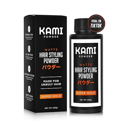 Polvo de peinado para hombres - Fuerte sujeción para cabello grueso y rebelde  Acabado mate verdadero