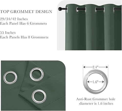 Vista 182 de PONY DANCE - Cortinas opacas con ojales, se venden como 2 piezas Blanco grisáceo