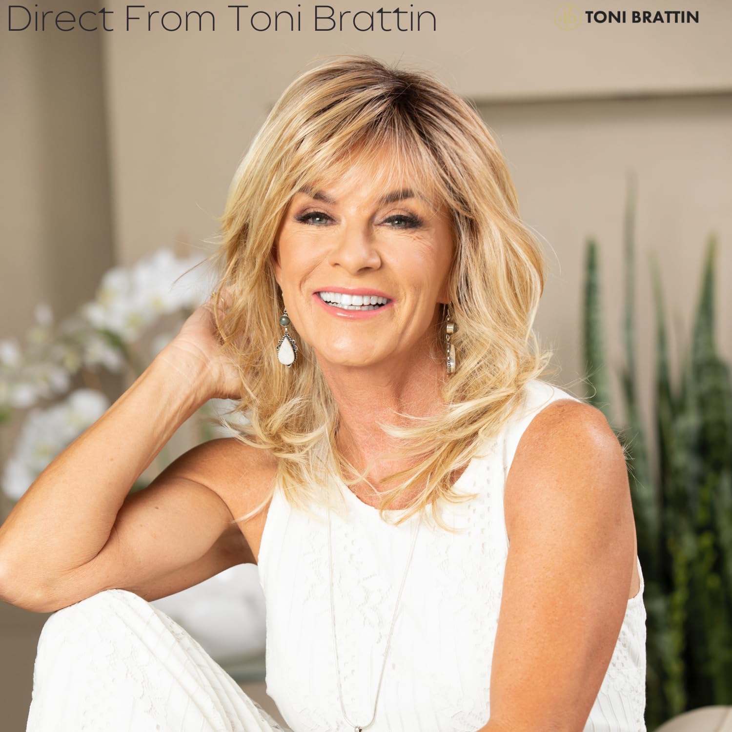 Toni Brattin Perfect Topper - Complete Crown Coverage to Hide Thinning Hair Areas & Add Volume & Length - Heat-Friendly Synthetic Fiber - Easy to Wear/Care For (Salt/Pepper)