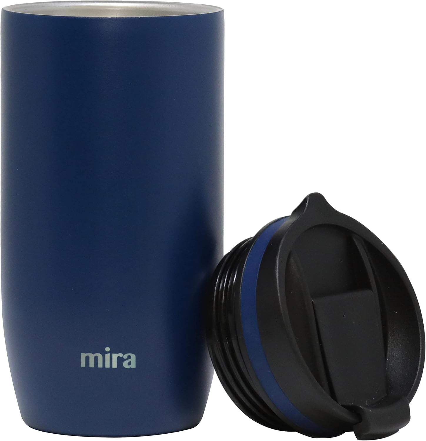 MIRA 16 oz Travel Coffee Mug - Insulated Stainless Steel Tumbler with Screw Lid - Admiral Blue - Image 2