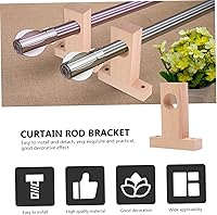 Vista 3 de Cabilock Soporte de poste romano Armario de madera, estantes de madera, base de madera, soporte de extremo de madera, soportes de varillas