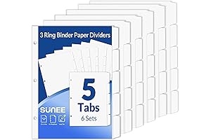 High-Capacity SUNEE Tabbed Dividers for A4 Paper: Organize Your Documents with Ease