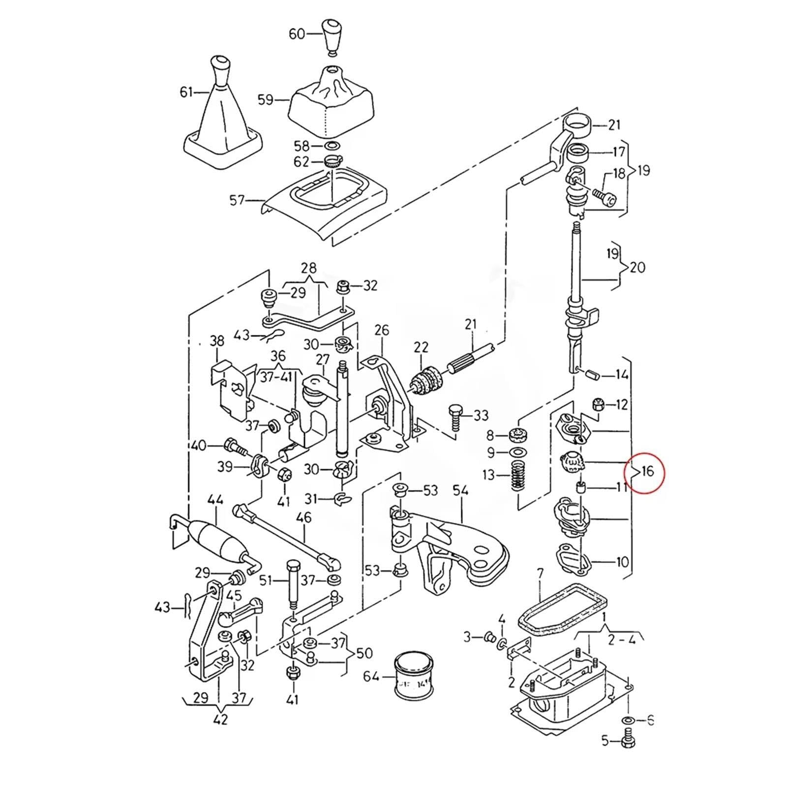 Kit De Reparación De Palanca Cambios Para SEAT Para Cordoba 6K1 6K2 6K5