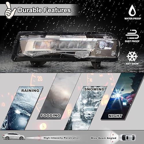 Miniatura 3 de Nixon Offroad Juego de luces antiniebla de coche para Ford Mustang 2018 2019 2020 2021 2022 Juego de faros antiniebla de conducción de repuesto de