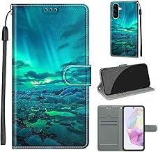 Handyhülle für Samsung Galaxy A36 / A56 Hüllen Premium Leder Flip Wallet Case Magnet Kartenfach Standfunktion Klapphülle kompatibel mit Samsung A36 Hülle -Aurora