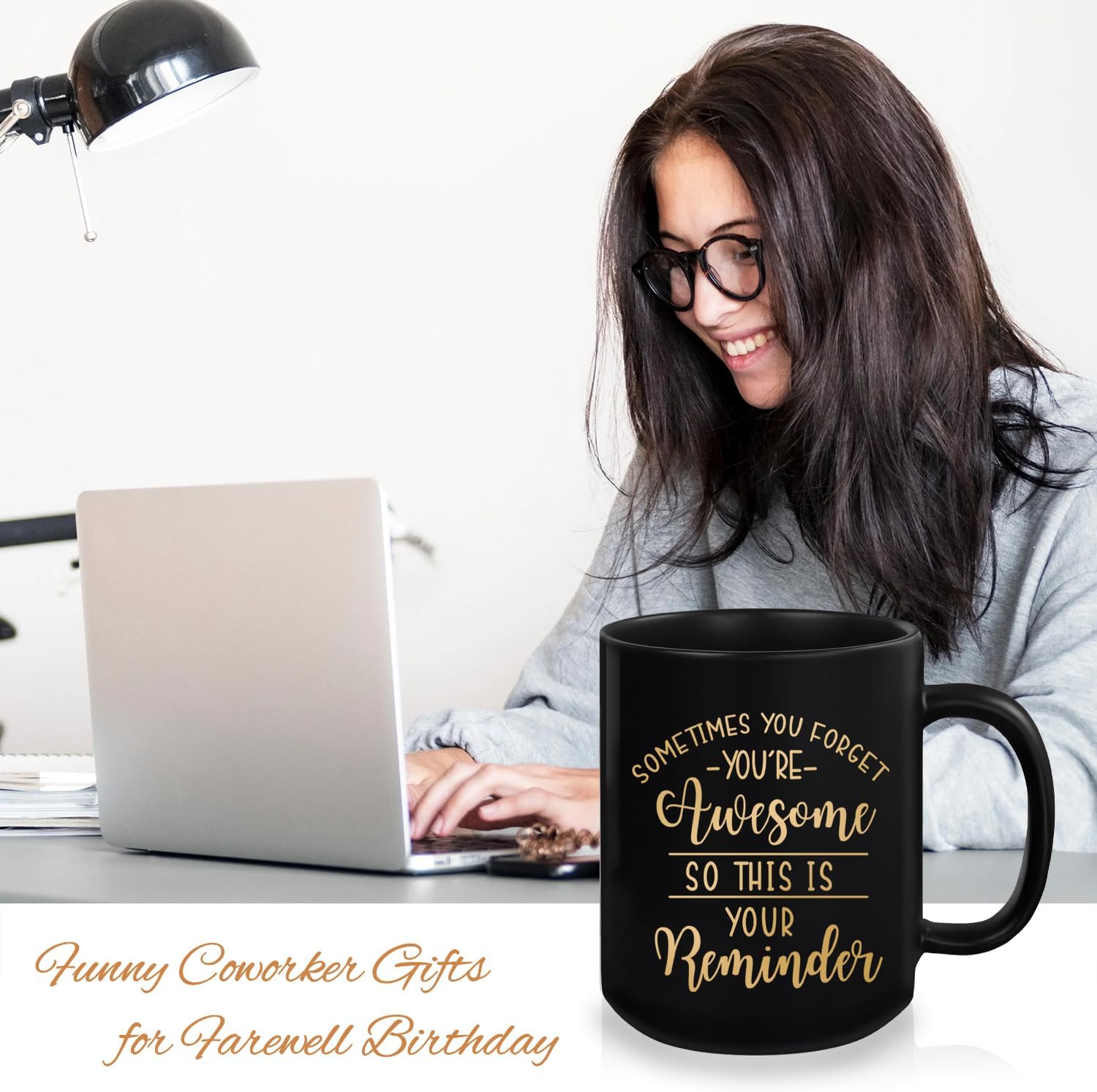 Birthday Gifts for Women, Sometimes You Forget You're Awesome Mug, Inspirational Gift for Women, Birthday Appreciation Gifts for Coworkers Friends Female Sister Mom Wife Girlfriend Bestie Bff (Black) - Image 7