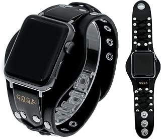 Leather Braid Cuff Punk Bracelet Compatible with Apple Watch Bands 49mm 46mm 45mm 44mm 42mm 41mm 40mm 38mm,Cool Steampunk Strap for Apple iWatch Ultra2/Ultra Series 10/9/8/7/6/5/4/3/2/1/SE/SE2