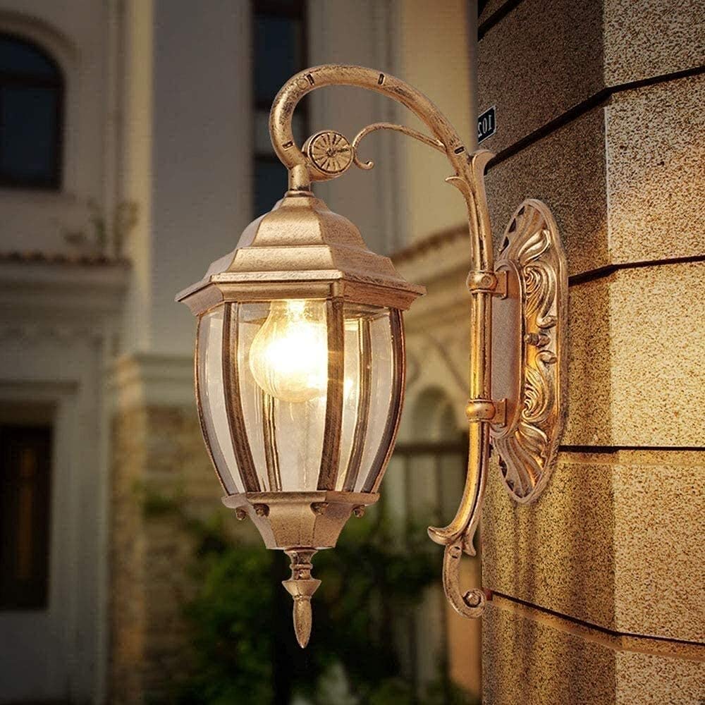 YUANCHUTOP Wall Lamp，Chandeliermalist Style Metal Outdoor ，E27 Socket Industrial Retro Waterproof Ip44 Courtyard Lamps Bronze Alumiexpression Artistique M and S Shade Sconce