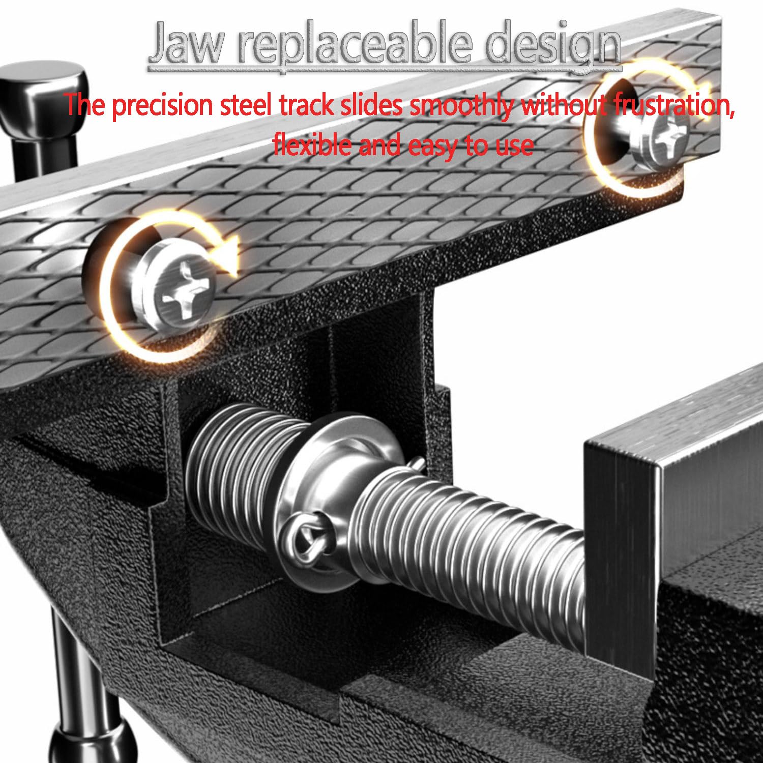 Étaux, Étau de table universel 2 en 1 avec mâchoire multifonctionnelle et bouton réglage rapide, étau d'établi rotatif à 360° pince travail(D)