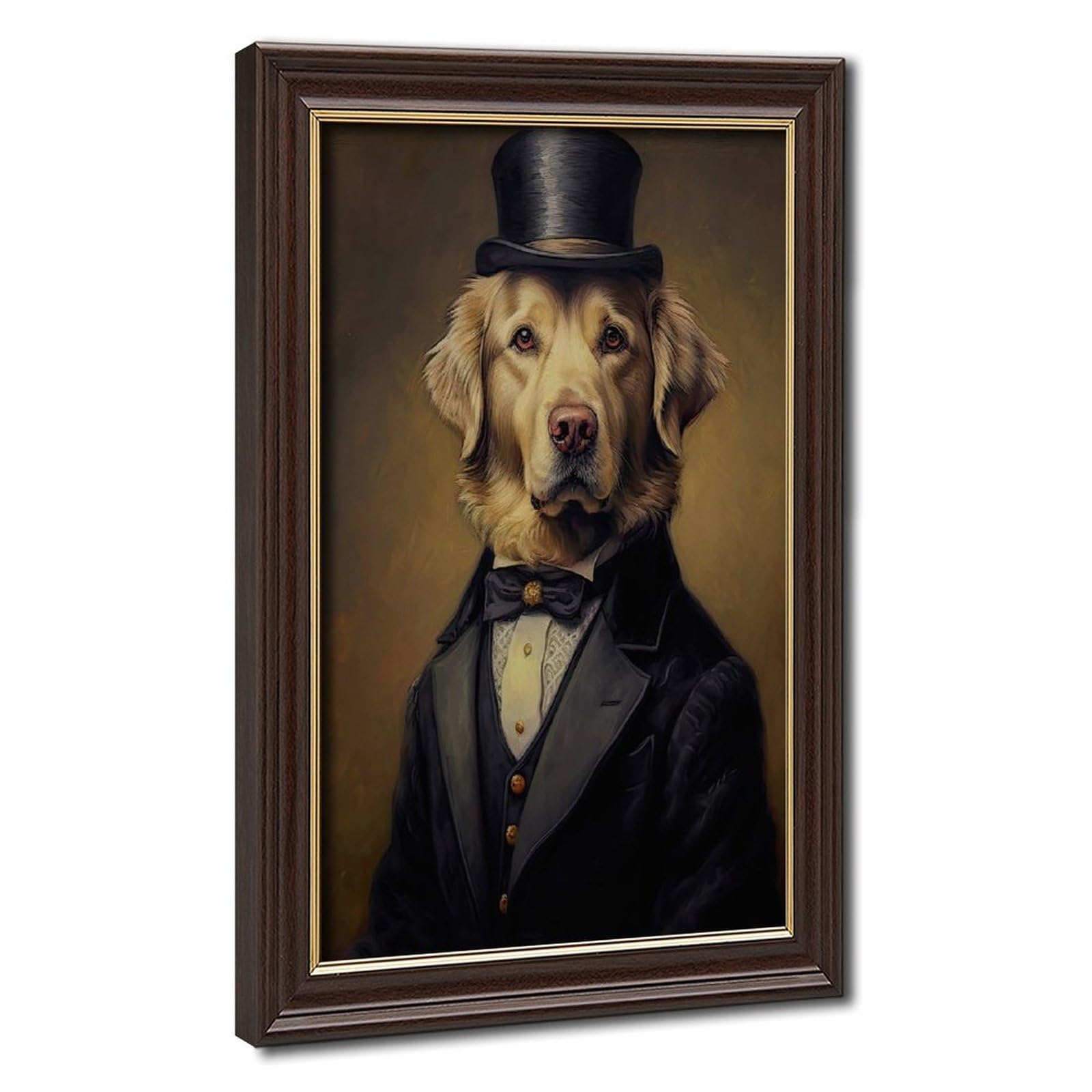 Bareronor Victorian Golden Retriever Canvas Poster Bedroom Decor Landscape Office Room Decor Gift 24" L X 36" W
