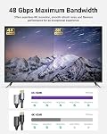 VCELINK 8K 4K HDMI Extender Male to Female 30CM, Short HDMI 2.1 Extension Cable 8K@60Hz 4K@120Hz with 48Gbps High Speed, Compatible with TV Stick, Roku Fire Stick, Game Console, Laptop, 1 Pack 1FT