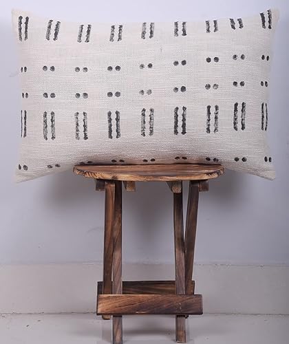 Miniatura 4 de Trade Star Funda de almohada 100% algodón tejida a mano india, decorativa, decoración de otoño, funda de cojín para sala de estar, funda de almohada