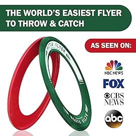 Activ Life Flying Rings for Kids - 2 Pack Fun Beach Toys, Gifts for Boys Girls Teens, Cool Family Outdoor Games - Play at Swimming Pool, Playground Birthday Presents - Green/Red