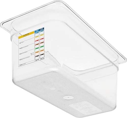 Miniatura 4 de Carlisle FoodService Products StorPlus PermaLabel - Sartén de plástico para alimentos con etiqueta integrada para restaurantes, tamaño 13, capacidad