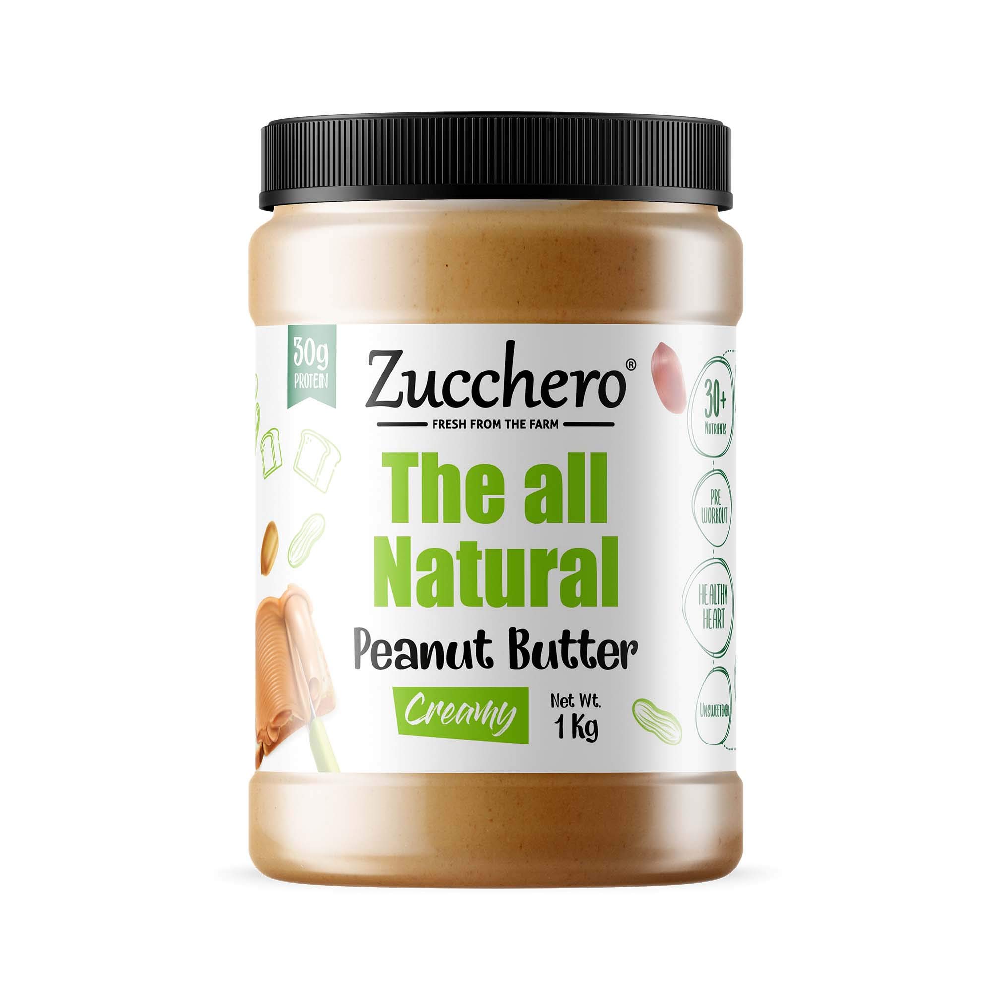 Zucchero 100% Natural Peanut Butter, Unsweetened, Creamy, 1Kg - Unsweetened | Keto | Protein: 30 g (B07XN84QTN) Amazon Price History, Amazon Price Tracker