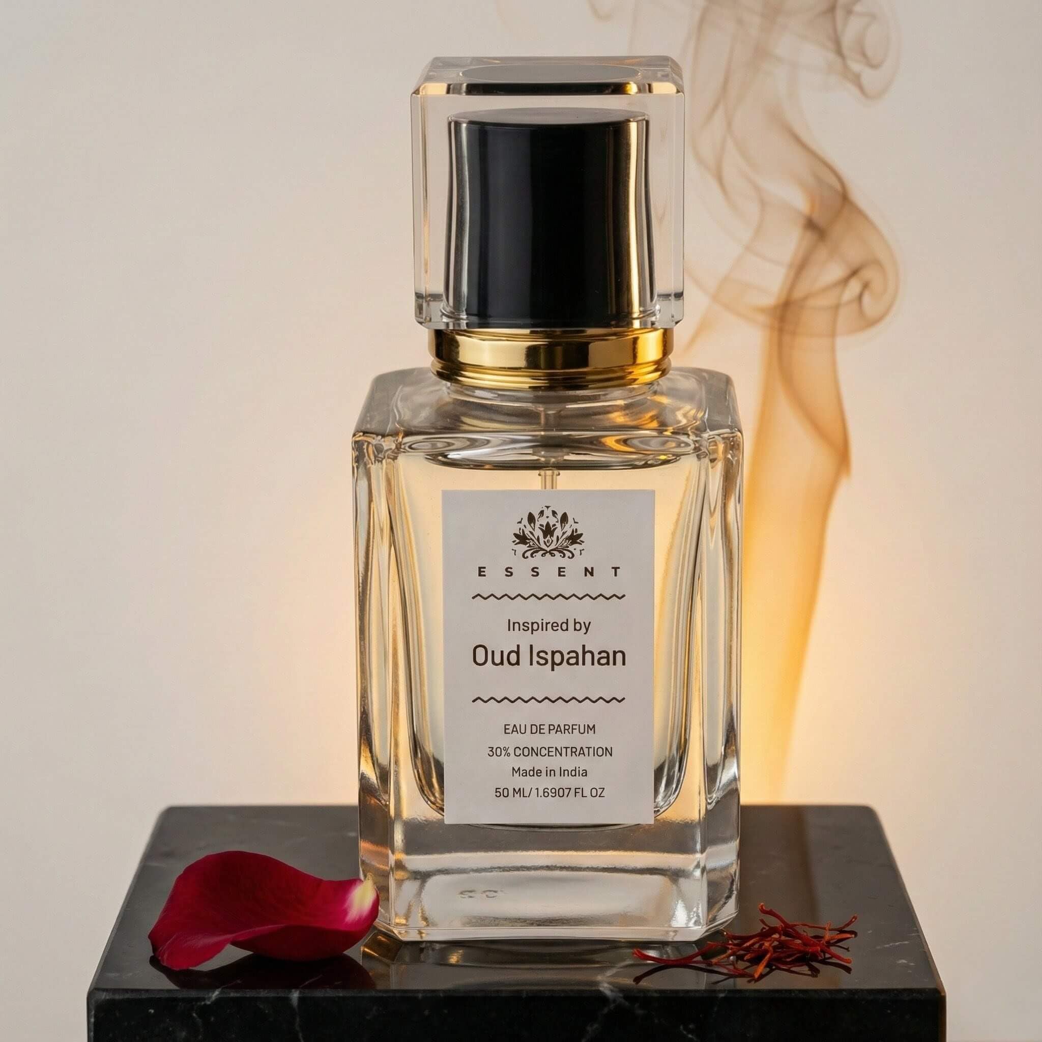 Essent Oud Ispahan Eau de Parfum | Inspired by D'OR Oud Ispahan | Unisex Woody & Floral Perfume Spray | Rich Oudy, Rose & Spicy Scent | Long-Lasting (30 ml)-image-16