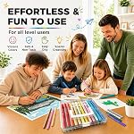 Acrylic Paint Markers, Brush Tip Water-Based Automatic Ink Control Paint Pens for Rock Painting, Canvas, Wood, Glass & More (Extended Set-24ct)