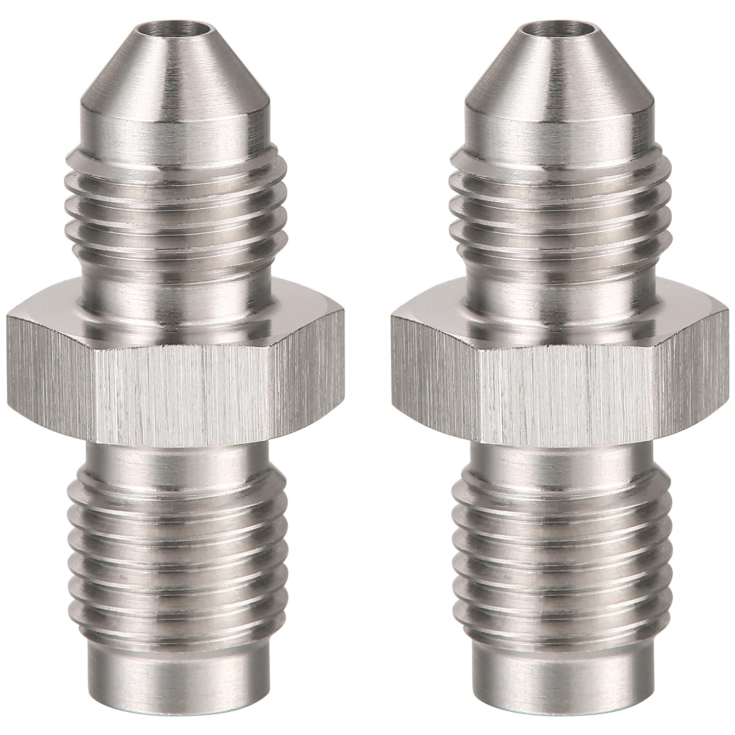 Adaptador de freno de acero inoxidable 3AN macho a macho 3/8-24, 2 unidades
