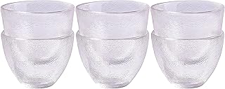 Frosted Glass Sake Cups Set of 6 Japanese-Style for Sake, Whiskey, Espresso & Dessert, Durable Barware