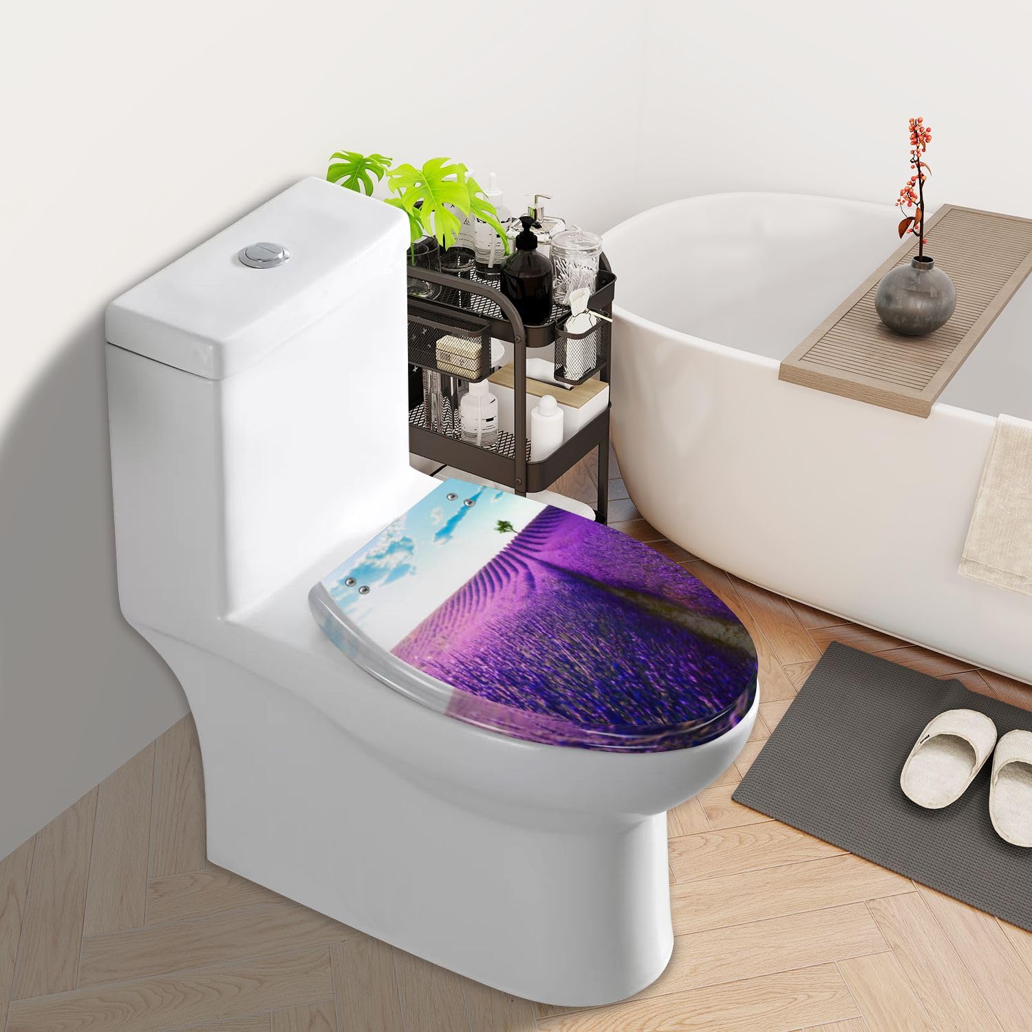 Sedile WC allungato generico da 18,5 x 14,5 pollici per bagno