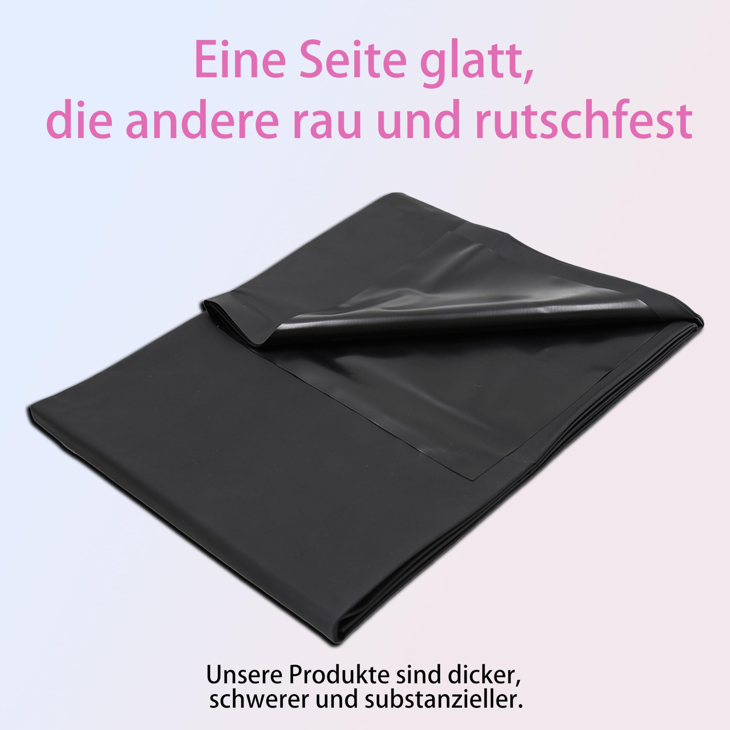 WHL Drap érotique imperméable pour Couple, 220 x 200 cm, Couverture d'amour Imperméable pour Le Sexe Lavable Drap en Latex (Noir)