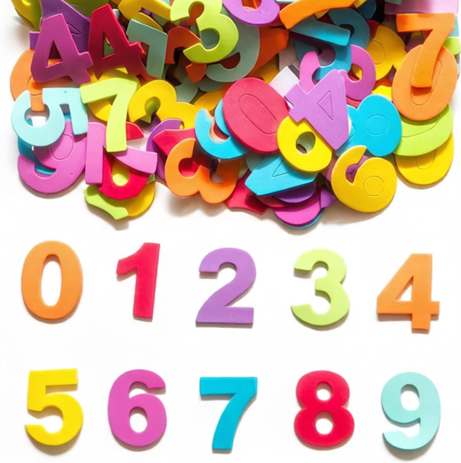 300PCS Foam Number Stickers, 2.5inch DIY Crafts Decor | 3D puffy Soft EVA Foam Digits for Party Decor, DIY Crafts, Tabletop Displays