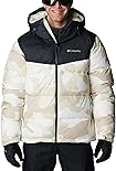 Columbia Men's Iceline Ridge Ski Jacket, Dark Stone Mod Camo Print, Black, L