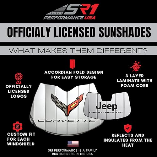 Vista 2 de Corvette parasol para parabrisas insulado