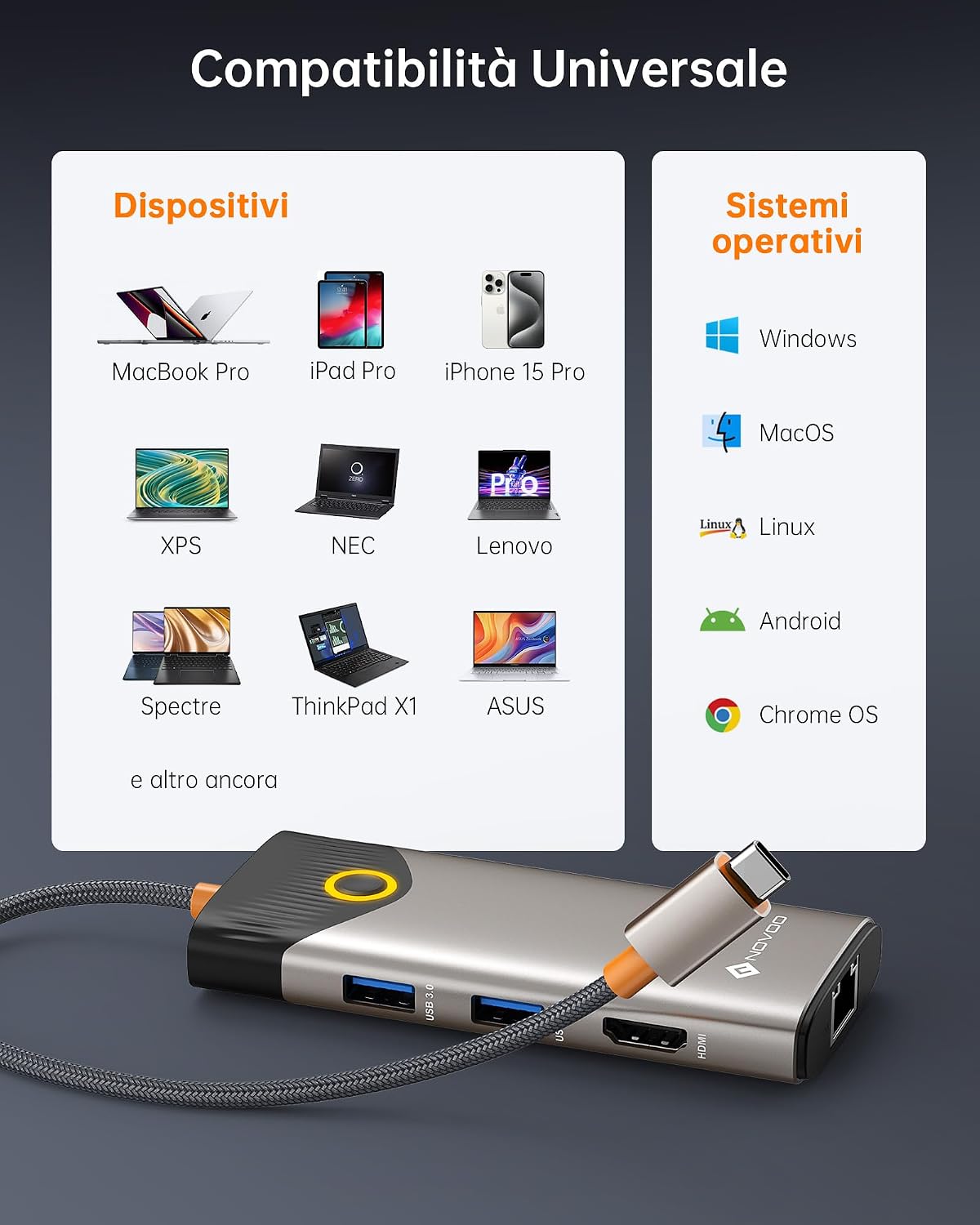 Dock USB-C 7-in-1 - Hub USB - Immagine 7