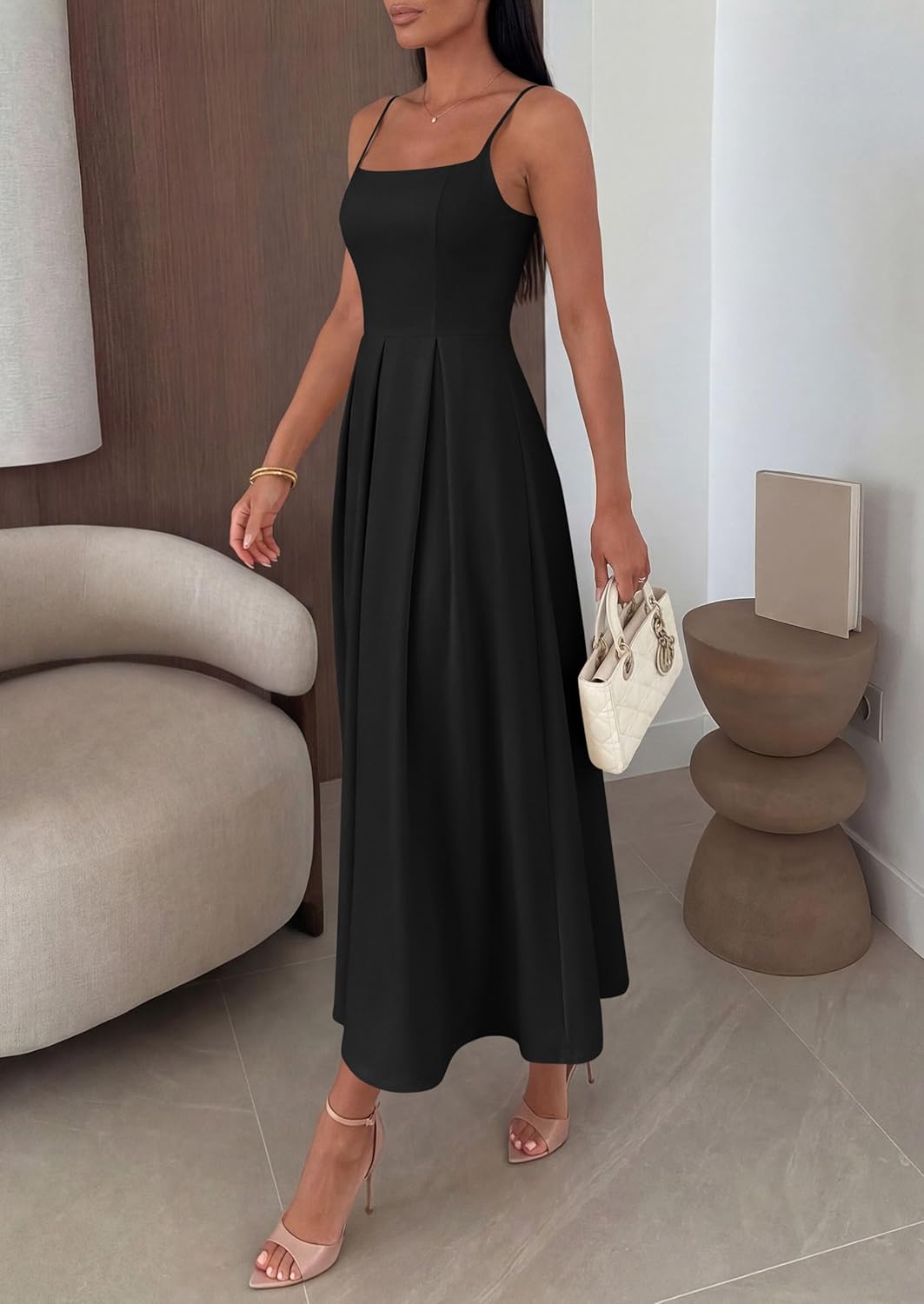 PRETTYGARDEN Cocktail Dresses for Women 2026 Spring Elegant Ruffle A Line Long Flowy Summer Formal Wedding Guest Maxi Dress - Image 8