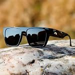 Kimorn Lunettes de soleil polarisés pour hommes, Lunettes de Soleil carrées surdimensionnées UV400 Châssis de protection