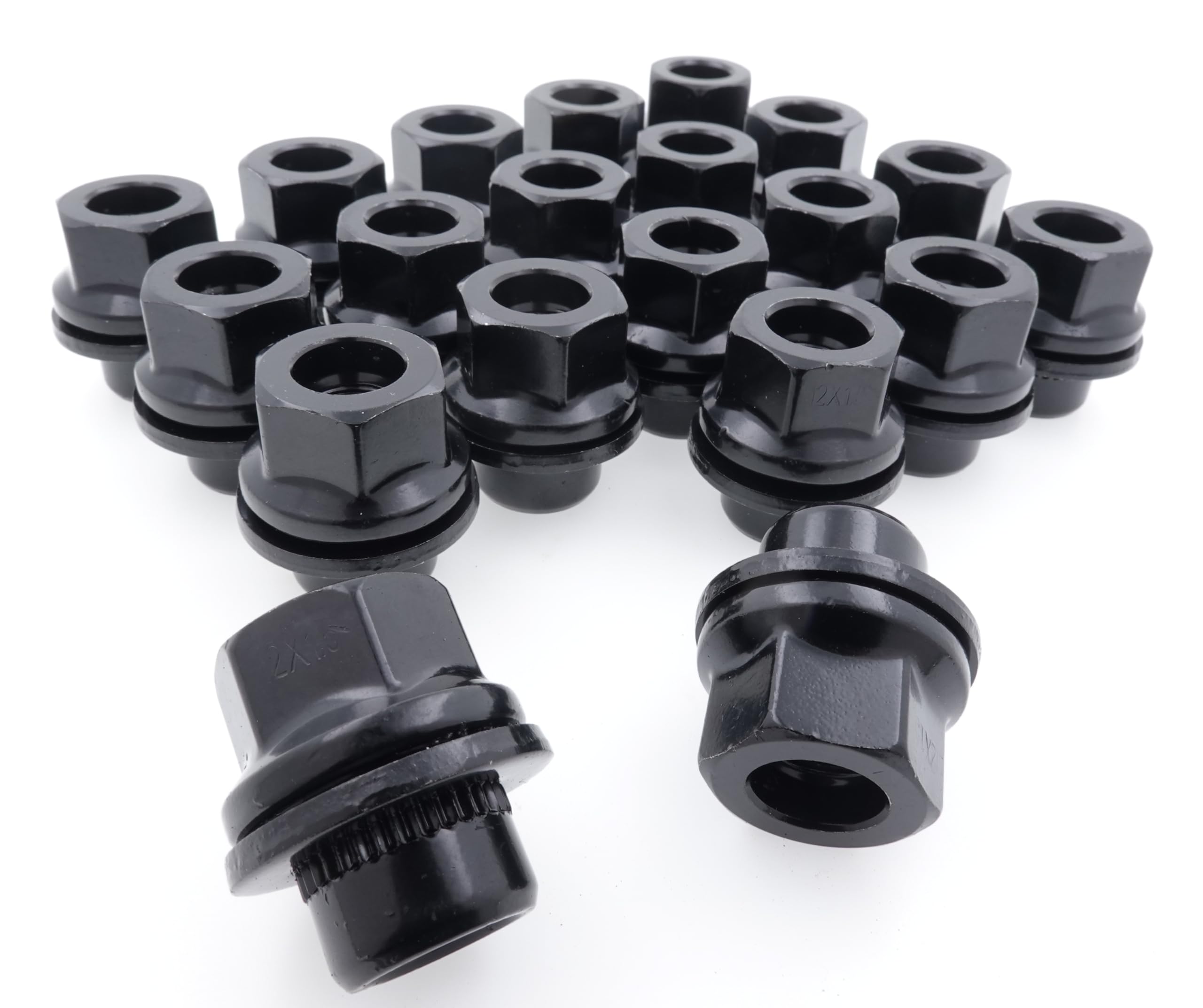 Amazon.com: 20 Black Lug Nuts Mag 12mmx1.5 Open End 13/16