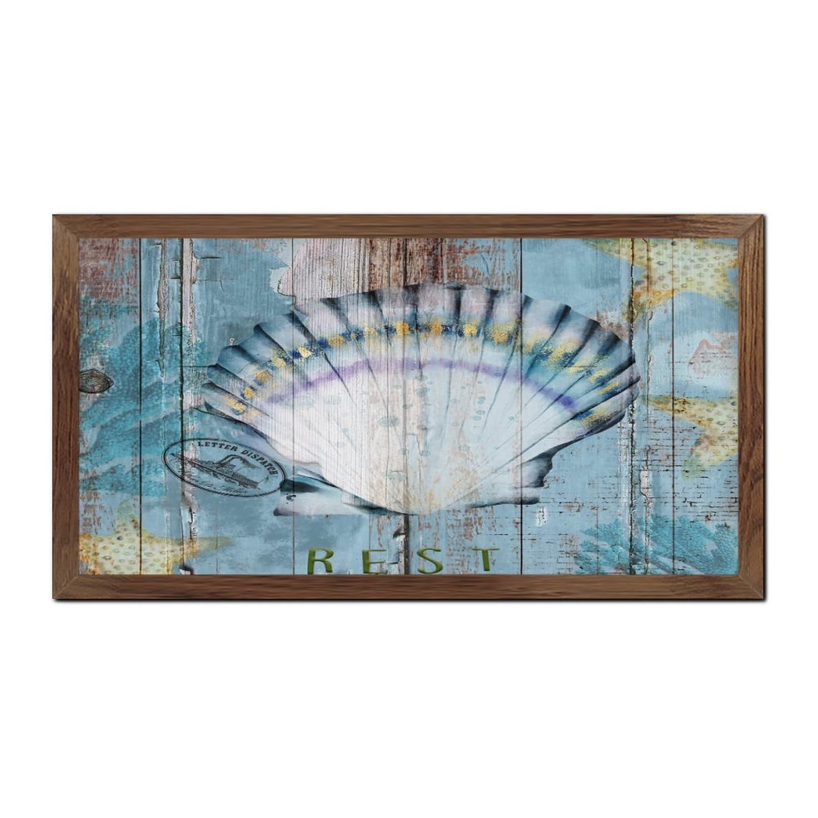 Panneaux en bois antique amusants pour mur vide thème nautique