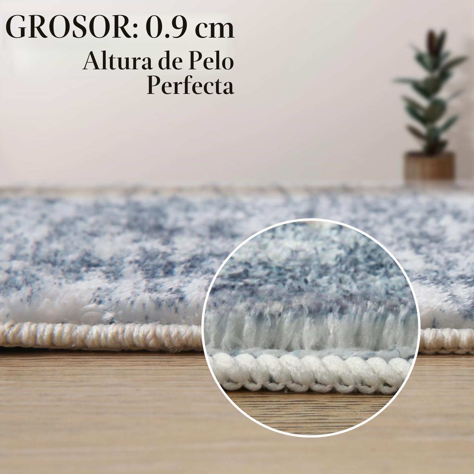 Alfombra Salon Lavable Pelo Corto Alfombras de Habitacion Antideslizante Suave Alfombras Salon Modernas Grande para Dormitorio (Azul Claro/Multi, 250 x 300 cm)