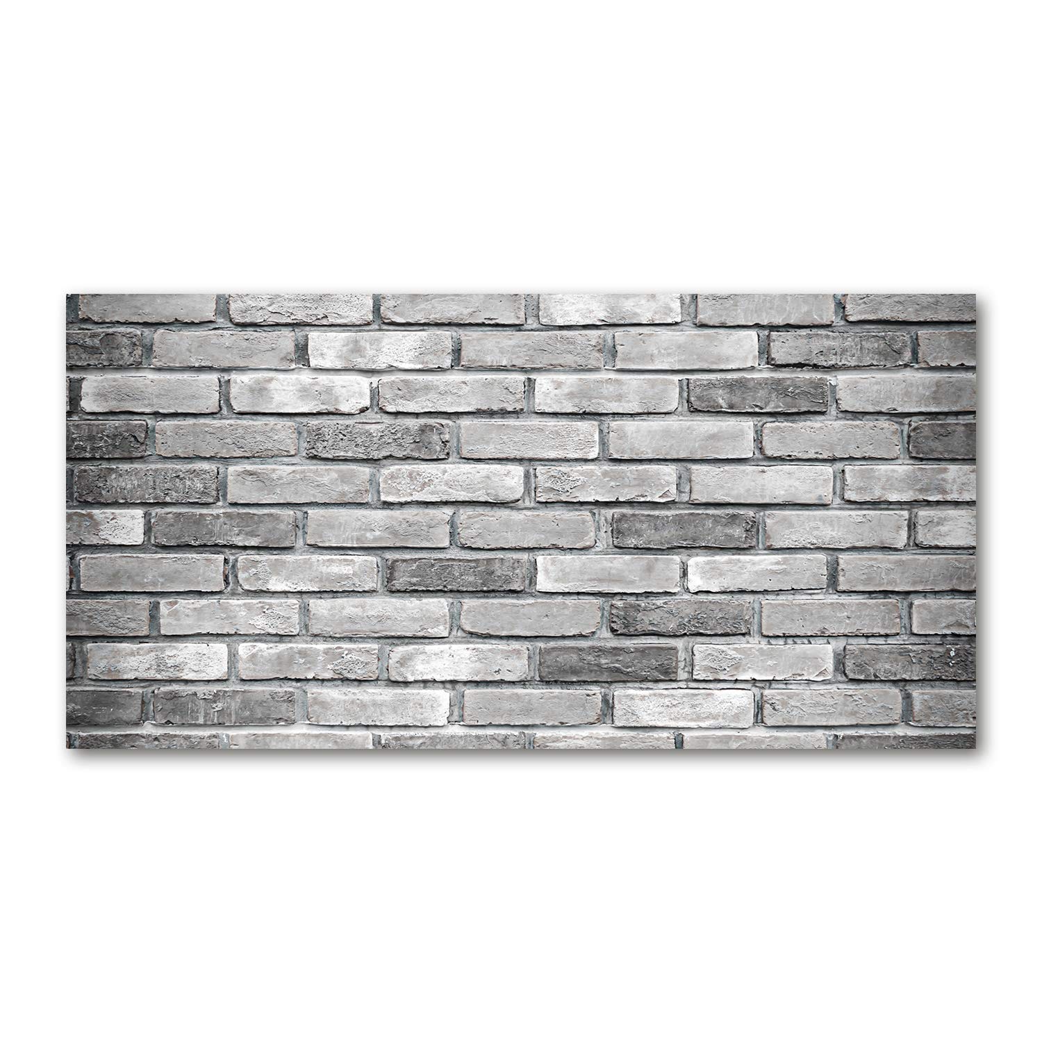 Image verre acrylique briques gris 140x70 cm pour sublimer un salon industriel