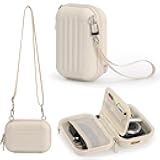 Cwatcun Carrying & Protective Case for Digital Camera with 2 Carrying Ways, Hardshell Lightweight Small Camera Sling Case Compatible with KODAK PIXPRO/Canon PowerShot/Sony DSCW800 DSCW830