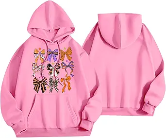 Halloween Hoodies for Women 2025 Fall Fashion Long Sleeve Cute Ghost Graphic Lightweight Hoodie with Pockets
