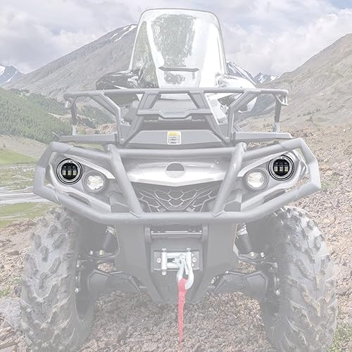 Miniatura 6 de Faros delanteros LED de haz bajo con anillo de halo DRL compatibles con Can Am Outlander 500 650 800 850 1000 XMR STD XT XT-P Accesorios de repuesto