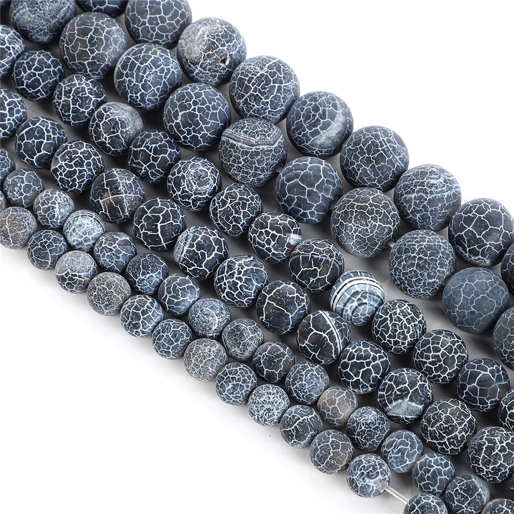 Perles rondes en agate brune et noire mate craquelée de Bead Landing, 10 mm | Michaels