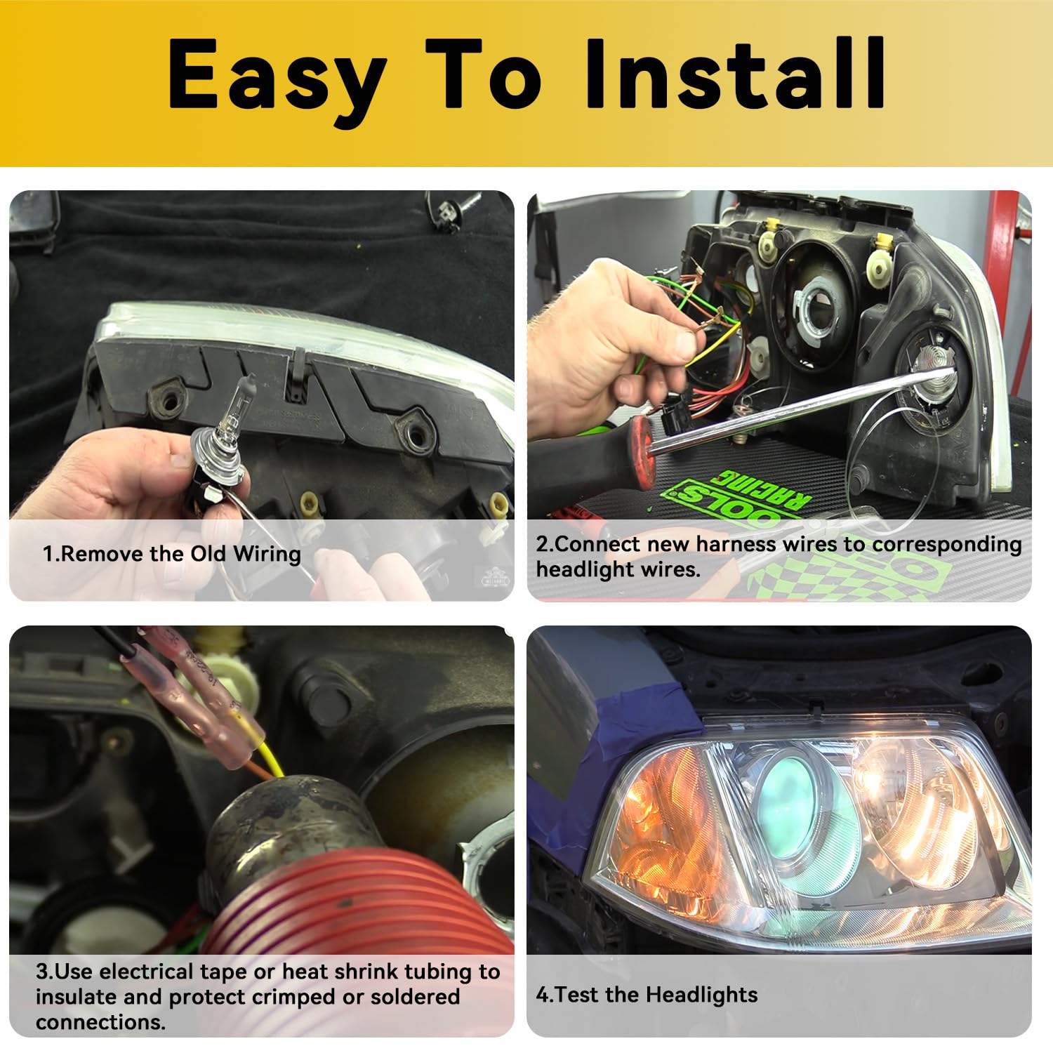 25962806 Kit De Arnés De Cableado De Faros Delanteros Para Chevrolet Silverado 1500 WT Extended Cab Pickup 4-Door 5.3L 5328CC 325Cu. In. V8 FLEX OHV Aspirado Naturalmente 2012 2013-2 Paquete De 2