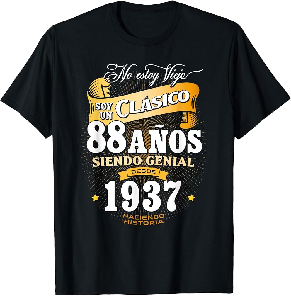88th Birthday gift for Men in Spanish Regalo cumpleanos 88 T-Shirt