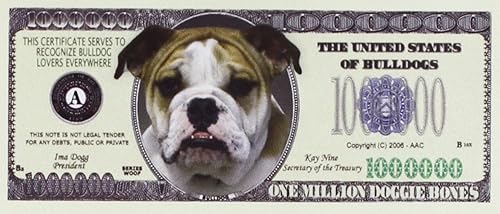 American Art Classics Conjunto de 100 billetes de billetes de un millón de dólares de Bulldog