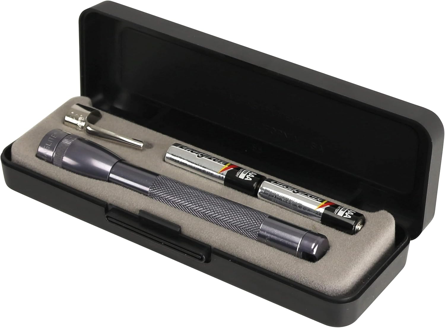 Maglite Mini Incandescent 2-Cell AAA Flashlight in Presentation Box, Gray