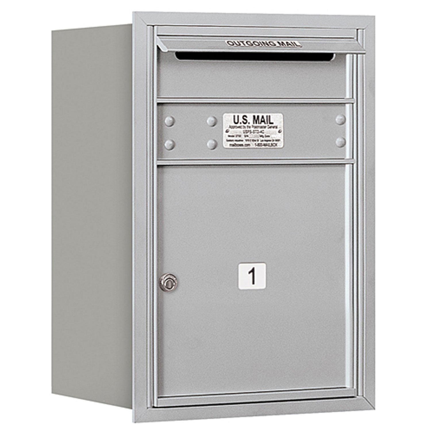 Buzón horizontal de aluminio Salsbury Industrias 3706s-01aru para empotrar