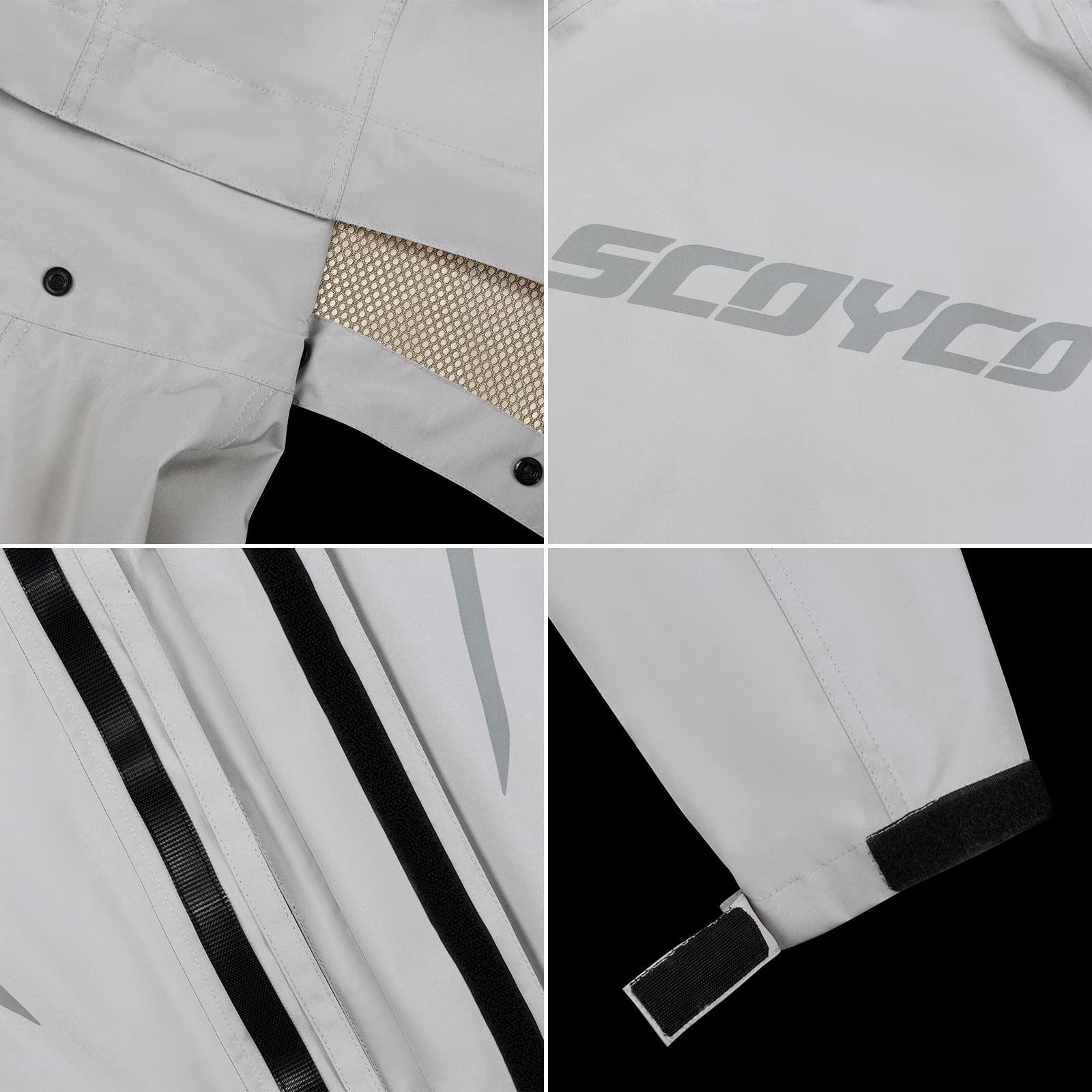Scoyco Motorrad-Regen-Anzug Reflektierende Arbeits-Regen-Jacke und Hose Herren Damen Alle Sport Bauernhof Fischen Motorradfahren