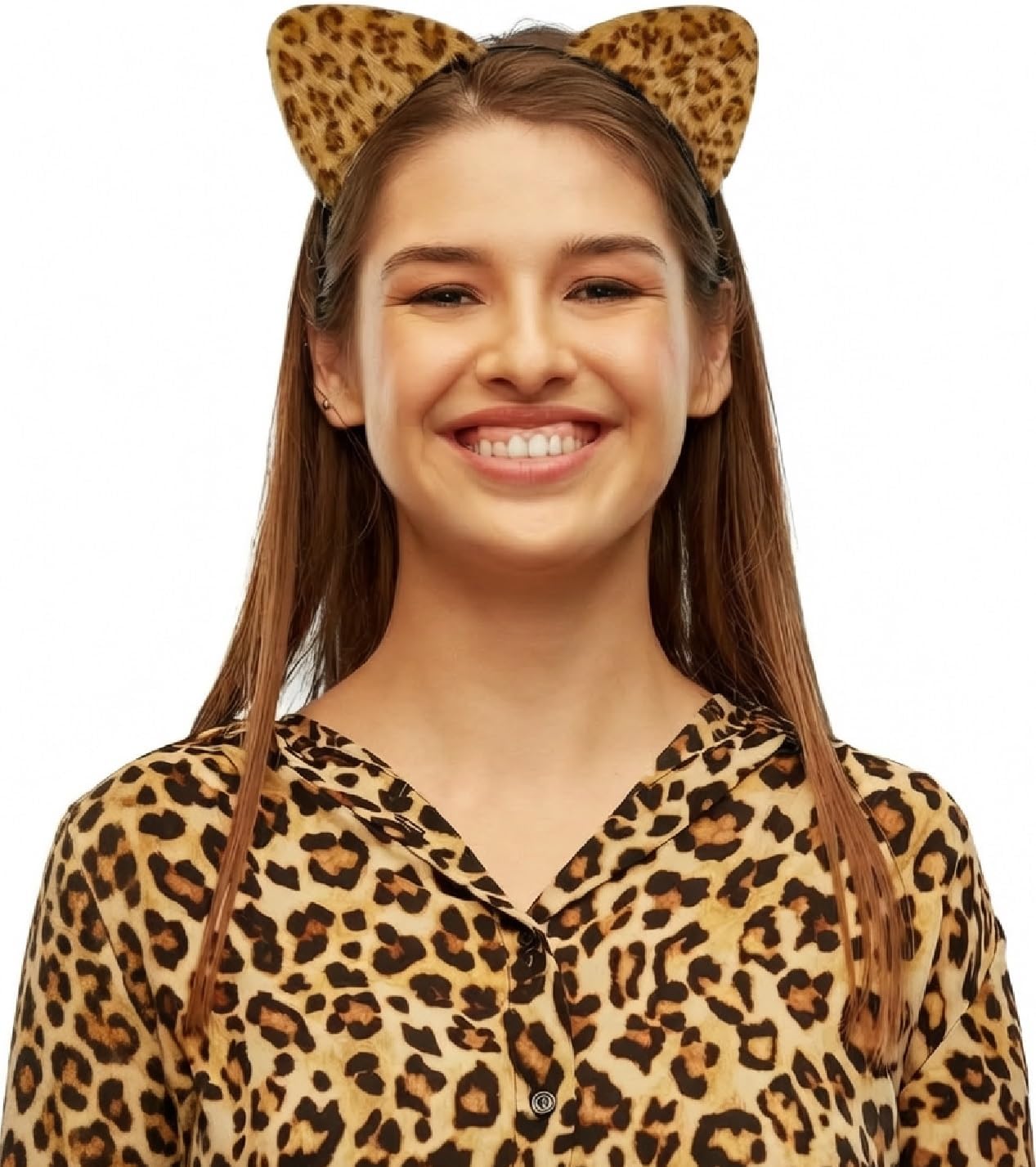 DaliDali Leopard Ears Headband Cheetah Ears Headband for Women Adult, Leopard Costume Cheetah Costume for 15+