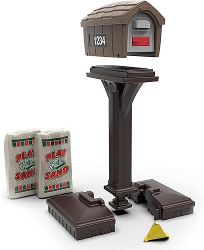 Vista 6 de Dig-Free Easy Up Home Mailbox, Sandstone, Made in The USA Arenisca/Espresso,Negro -,negro, gris (Graystone/Black),https:/ www.Yaxa/dp/undefined